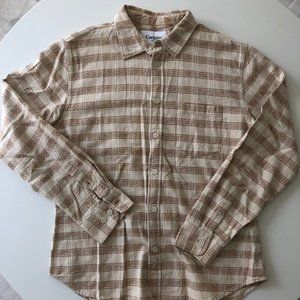 Corridor Cotton Button Down Shirt Grid Pattern